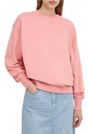 HUGO BOSS Sweatshirts & Hoodies, Dames, Roze, M, Katoen, Dames Sweatshirt met Klein Logo