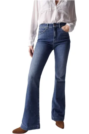 Salsa Jeans, Dames, Blauw, W26 L34, Katoen, Faith Flare Push In Jeans