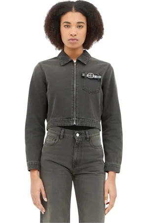 COPERNI Jassen, Dames, Grijs, S, Denim, Denim Werkkleding Jas