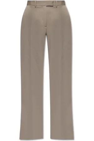 The Attico Broeken, Dames, Grijs, S, Wol, Wollen broek