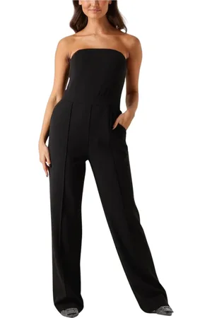 Co`Couture Jumpsuits & Playsuits, Dames, Zwart, XL, Polyester, Zwarte Falconcc LL Corsage Jumpsuit