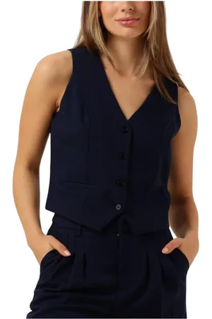 NOTRE-V Jassen, Dames, Blauw, S, Donkerblauwe Elegante Gilet