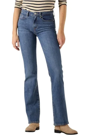 Tommy Hilfiger Jeans, Dames, Blauw, W29 L32, Katoen, Bootcut RW Mid Jeans