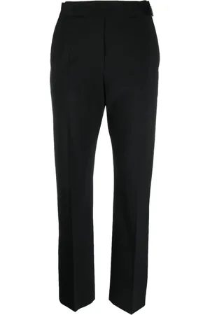 Msgm Broeken, Dames, Zwart, M, Wol, Casual Zwarte Wollen Broek
