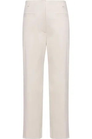 Proenza Schouler Broeken, Dames, , 2Xs, Linnen, Witte Linnen Stretch Broek