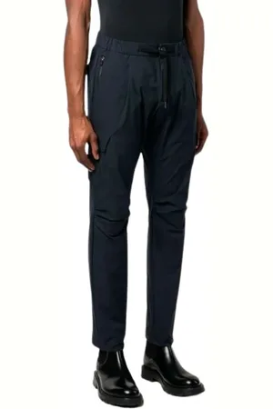 HERNO Broeken, Heren, Blauw, M, Katoen, Sportieve Katoenen Broek