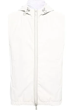 ELEVENTY Jassen, Heren, Wit, L, Polyester, Mouwloos Gewatteerd Vest