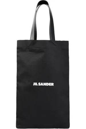Jil Sander Tassen, Heren, Zwart, ONE Size, Katoen, Zwarte Shopper Tas