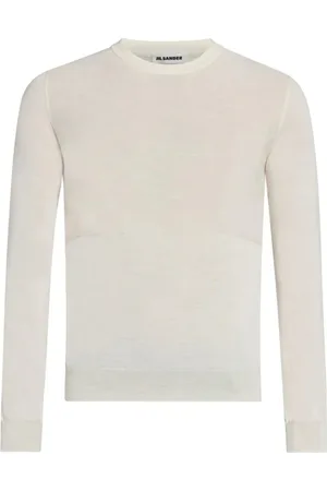 Jil Sander Sweatshirts & Hoodies, Heren, , M, Wol, Casual Witte Wollen Trui
