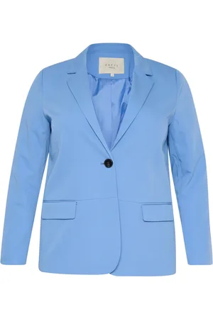 Kaffe Jassen, Dames, Blauw, 2Xl, Leer, Ebb And Flow Blazer Jas