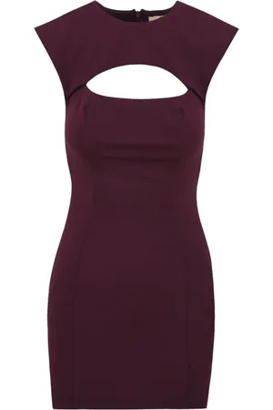 ANIYE BY Kleedjes, Dames, Bruin, M, Polyester, Mini Jurk in Rouge Noir