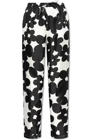 Marni Broeken, Dames, Wit, XS, Zijden broek