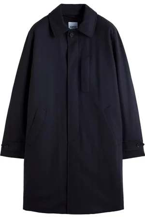 Aspesi Mantels, Heren, Blauw, 2Xl, Wol, Navy Wol Stroll Regenjas Jas