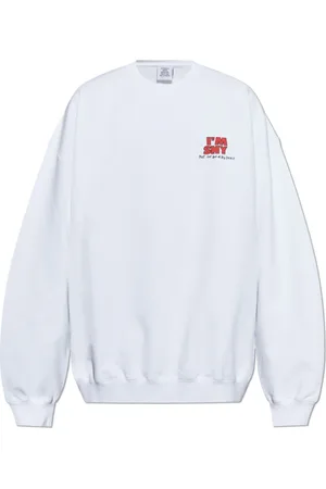 Vetements Sweatshirts & Hoodies, Heren, Wit, XS, Gedrukte Sweatshirt