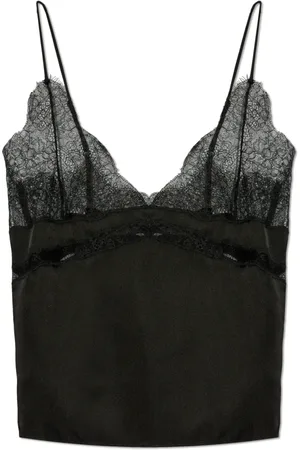 ANINE BING Tops, Dames, Zwart, L, Strap Top Lea