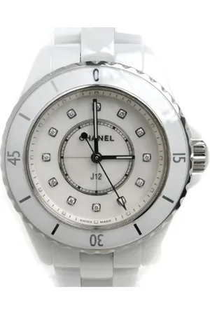 CHANEL Pre-owned, Dames, Wit, ONE Size, Pre-owned Fabric watches