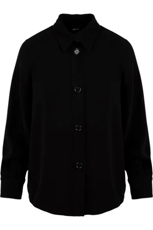 Aspesi Blouses & Shirts, Dames, Zwart, XS, Stijlvolle Damesoverhemd in Zwart