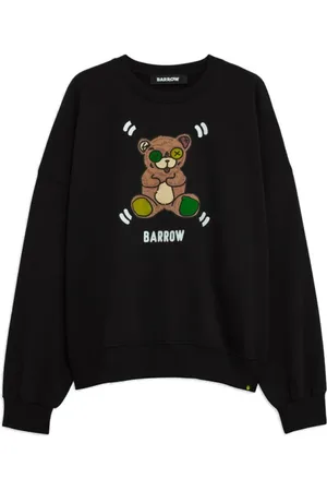 BARROW Sweatshirts & Hoodies, unisex, Zwart, M, Katoen, Gedrukte Crewneck Sweater Regular Fit
