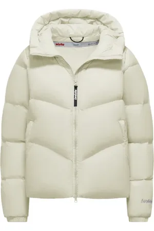Invicta Jassen, Dames, Wit, L, Korte Puffy Hoodie Jas