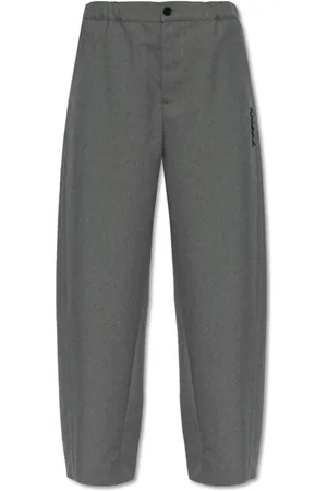 Marni Broeken, Dames, Grijs, XS, Wol, Wollen Broek
