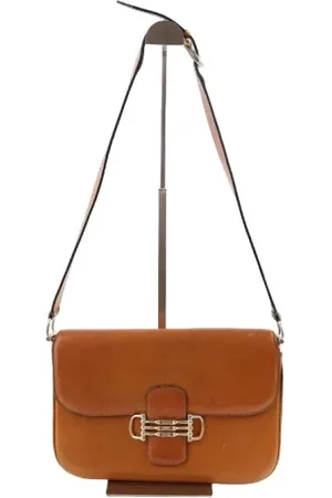 Céline Pre-owned, Dames, Bruin, ONE Size, Leer, Tweedehands leren schoudertassen