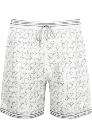 AMIRI Badkleding, Heren, Grijs, L, Quad Bermuda Shorts Elastische Taille