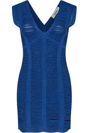 CIRCUS HOTEL Kleedjes, Dames, Blauw, 2Xs, Polyester, Blauwe Cut Out Mini Jurk