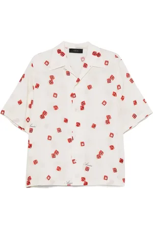AMIRI Overhemden, Heren, Wit, 2Xl, Witte Knopenblouse met Bedrukt Logo