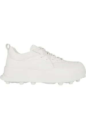 Jil Sander Schoenen, Heren, Wit, 45 EU, Leer, Witte leren sneakers klassieke stijl