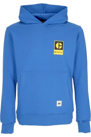 Caterpillar Sweatshirts & Hoodies, Heren, Blauw, S, Katoen, Lichtgewicht capuchontrui blok C
