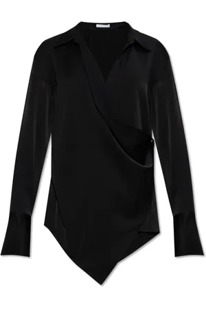 Helmut Lang Blouses & Shirts, Dames, Zwart, XS, Wikkelshirt