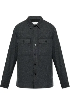 Jil Sander Jassen, Heren, Grijs, S, Wol, Wollen Jas