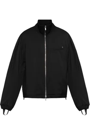 Helmut Lang Jassen, Heren, Zwart, XL, Wol, Wollen jas met zakken