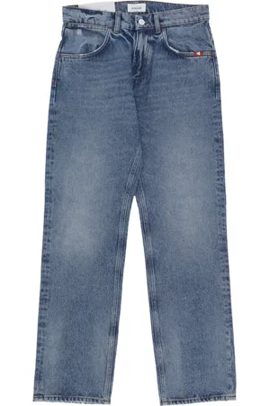 AMISH Jeans, Heren, Blauw, W28, Denim, Denim Herenjeans met Rechte Pijp