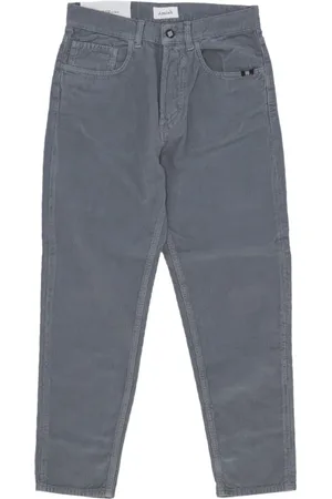 AMISH Broeken, Heren, Grijs, W30, Katoen, Fluwelen Werkbroek Antraciet