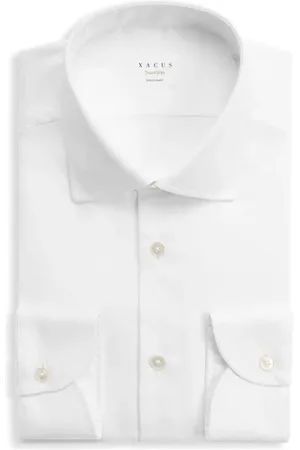 Xacus Overhemden, Heren, Wit, XL, Katoen, Reis Shirt, Evolution Fit - Wit