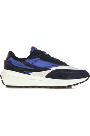 Fila Schoenen, Heren, Blauw, 44 EU, Nylon, Navy Lage Sneaker Vetersluiting