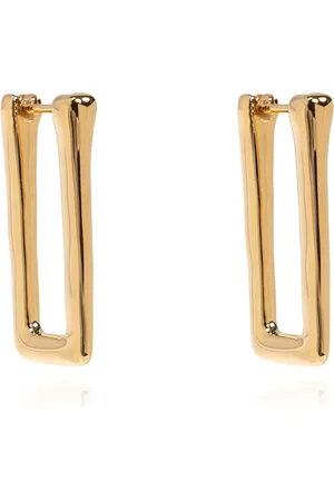 Jil Sander Accessoires, Dames, Geel, ONE Size, Messing Oorbellen