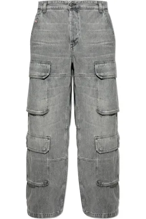 Diesel Jeans, Heren, Grijs, W29 L32, Katoen, Jeans D-Touch-Cargo L.32