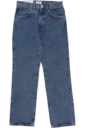 AMISH Jeans, Heren, Blauw, W32, Denim, Denim Herenjeans met Rechte Pijp