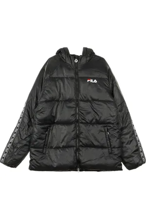 Fila Jassen, Dames, Zwart, L, Zwarte Gewatteerde Donsjas voor Vrouwen