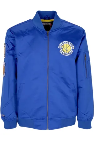 Mitchell & Ness Jassen, Heren, Blauw, L, Satijn, NBA Lichtgewicht Satijnen Bomberjack