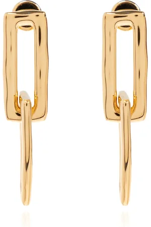 Jil Sander Accessoires, Dames, Geel, ONE Size, Messing Oorbellen