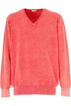 CASHMERE COMPANY Truien, Heren, Rood, M, Lichtgewicht V-hals Heren Trui