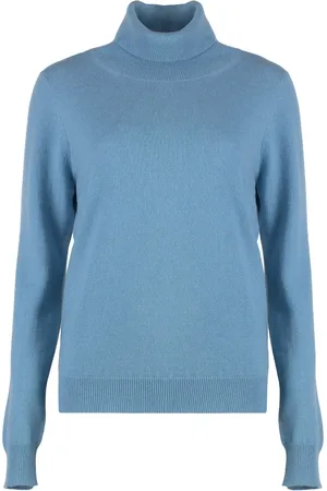 Malo Truien, Dames, Blauw, M, Wol, Luxe Cashmere Turtleneck Pullover