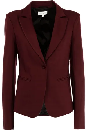 Patrizia Pepe Jassen, Dames, Bruin, M, Damesknoop Blazer Jas