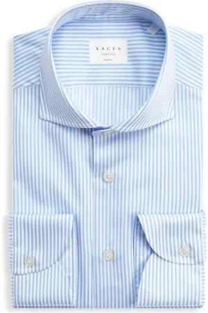 Xacus Overhemden, Heren, Blauw, 3Xl, Katoen, Tailor Fit Reis Shirt in Blauw