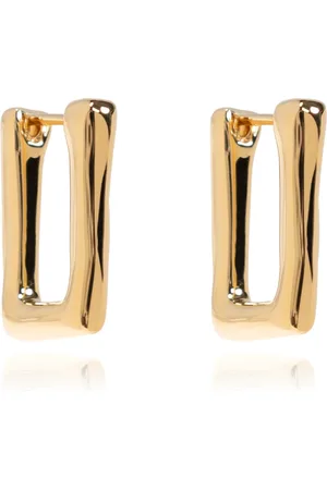 Jil Sander Accessoires, Dames, Geel, ONE Size, Messing Oorbellen