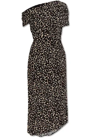 Diane von Furstenberg Kleedjes, Dames, Zwart, XS, Jurk Agustin Midi
