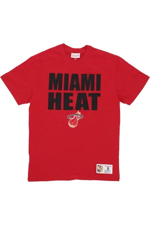 Mitchell & Ness Tops, Heren, Rood, XL, Katoen, Miami Heat NBA Tee